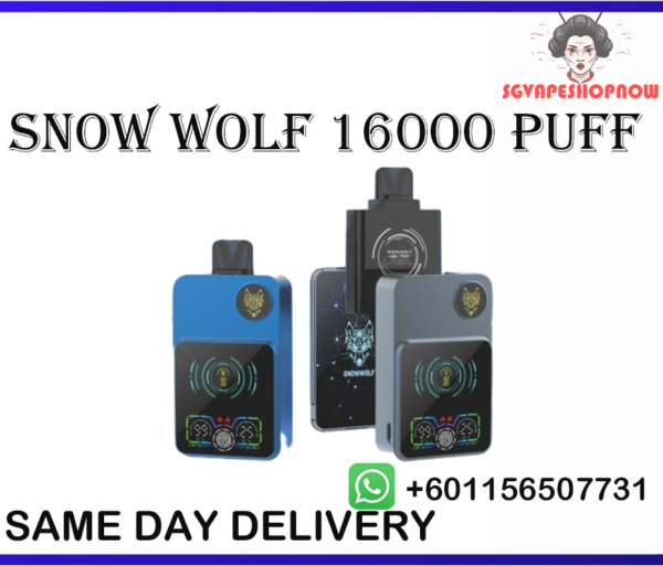 NEW DISPOSABLE - SNOWWOLF 16K Replaceable Pod Device with SMART TOUCH SCREEN 🆕